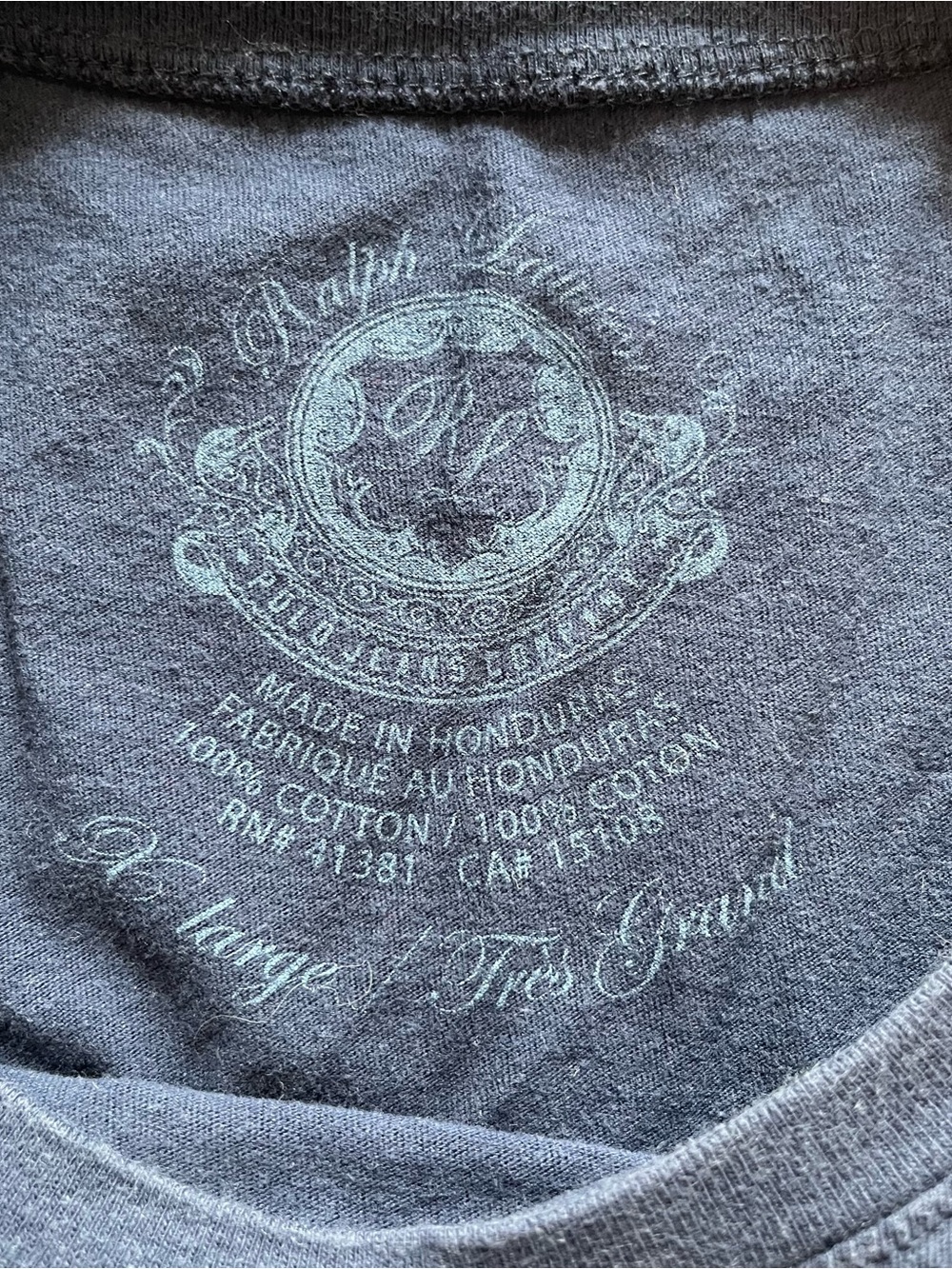 Ralph Lauren Blue T-Shirt Size XL - Picture 5 of 10